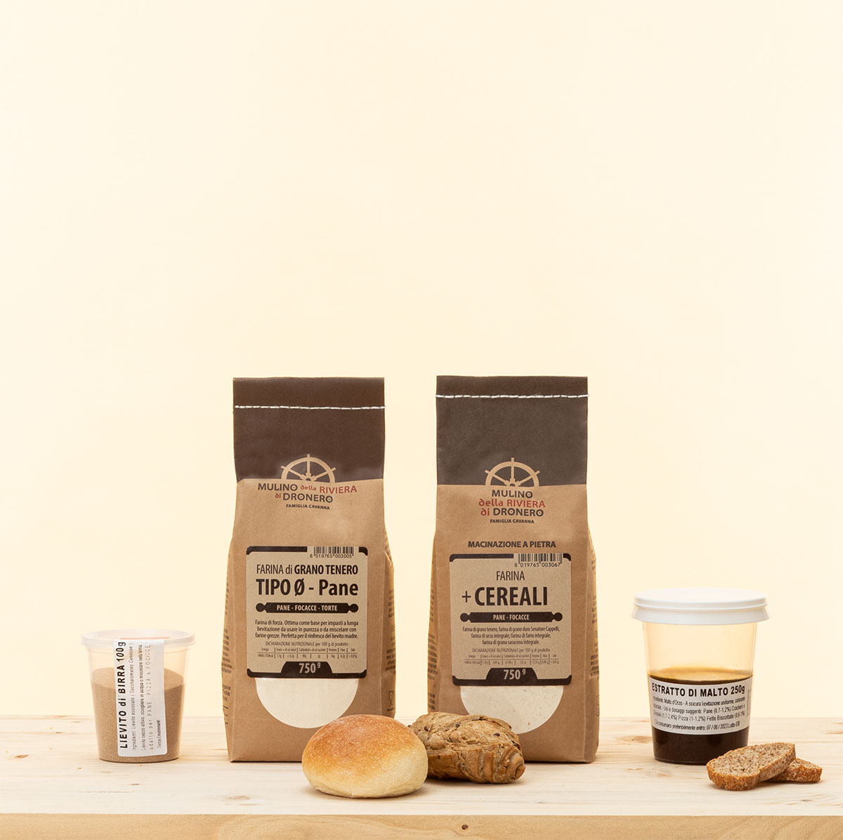 Kit a TUTTO PANE, a bread baking kit with stone-ground flours.