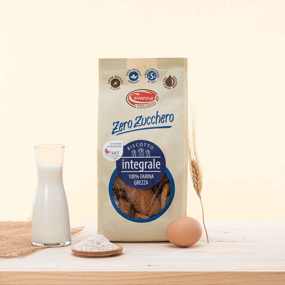 Biscotti Senza Zucchero Integrali - No OGM e conservanti - 320g – Biscotti  Cavanna